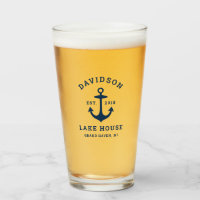 Nautical Navy Lake House Family Custom