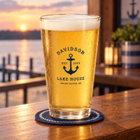 Nautical Navy Lake House Family Custom