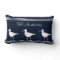 Nautical navy pillow white Sand Pipers