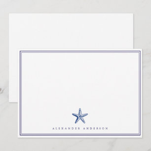 Nautical Navy Professional Double Border Card