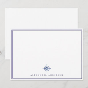 Nautical Navy Professional Double Border Card
