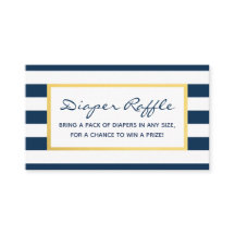 Nautical Navy Stripes Baby Shower Diaper Raffle
