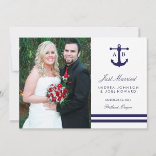 Nautical Navy Wedding Announcements