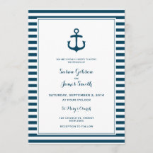 Nautical Navy Wedding Invitation