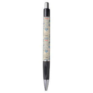 Nautical Newspaper Pattern Pen
