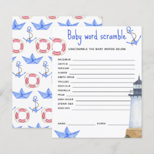 Nautical ocean - Baby Word Scramble