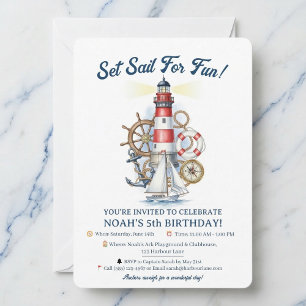 Nautical Ocean Beacon Party Invite