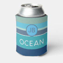 Nautical Ocean Blue Stripes Cruise Ship