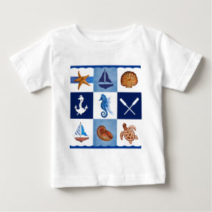 Nautical Ocean Designs Baby T-Shirt