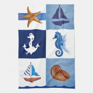 Nautical Ocean Designs Kitchen Towel