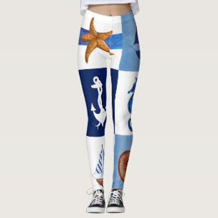 Nautical Ocean Leggings