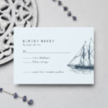 Nautical Ocean Sailboat Wedding RSVP Card<br><div class="desc">Nautical Ocean Sailboat Wedding RSVP Card</div>