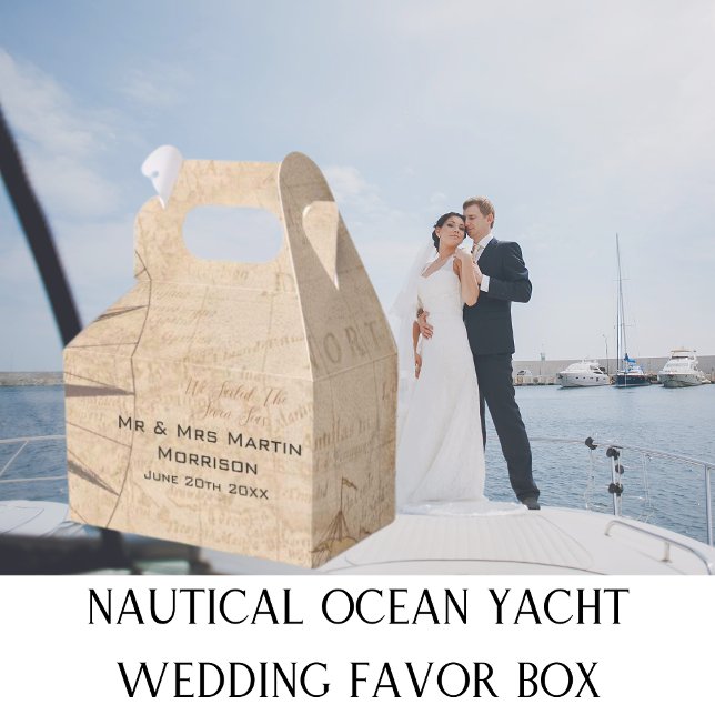 Nautical Ocean Yacht Wedding Favor Box (Nautical Ocean Yacht Wedding Favor Box)