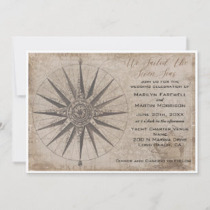 Nautical Ocean Yacht Wedding Invitation