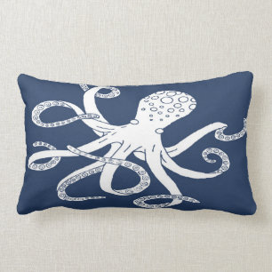 Nautical Octopus Lumbar Pillow