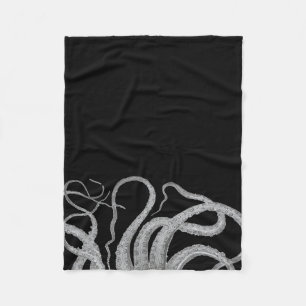 Nautical octopus tentacles vintage kraken steampun fleece blanket