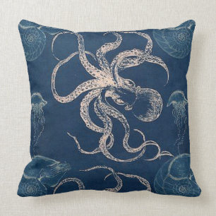 "Nautical/Octopus" THROW PILLOW