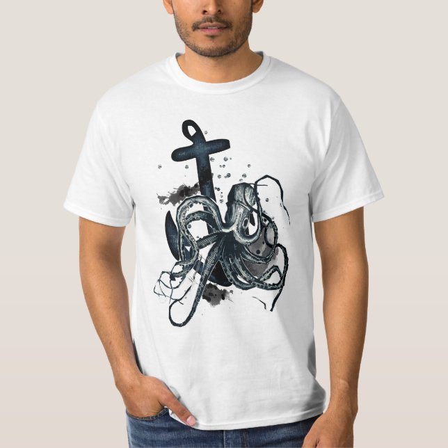 Nautical octupus & anchor tee (Front)