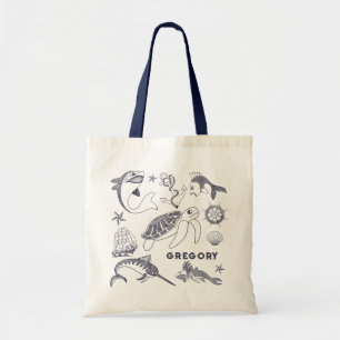 Nautical Old Sailor Tattoos Personalized Tote Bag