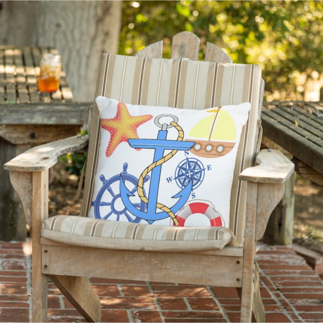 Nautical Outdoor Pillow (Chair)