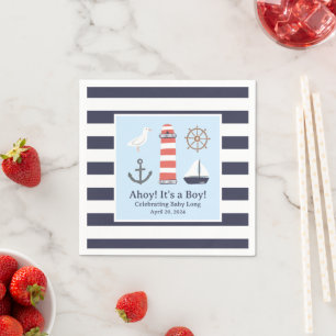 Nautical Paper Napkins for Baby Shower