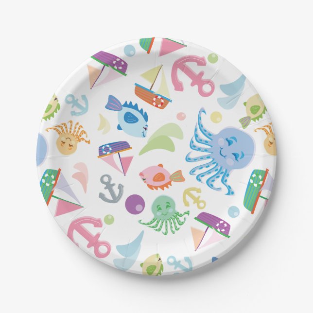 Nautical  paper plate (Front)