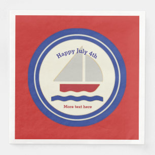 Nautical Patriotic Paper Napkins