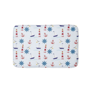 Nautical Pattern Bath Mat