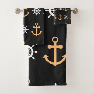 Nautical Pattern Bath Towel Set