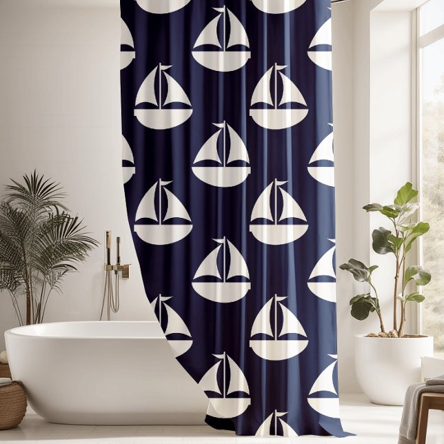 Nautical Pattern Blue White Sailboat (Creator Uploaded)