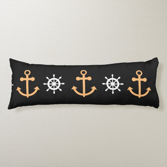 Nautical Pattern Body Pillow (Front)