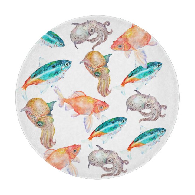 Nautical pattern cutting board (Front)