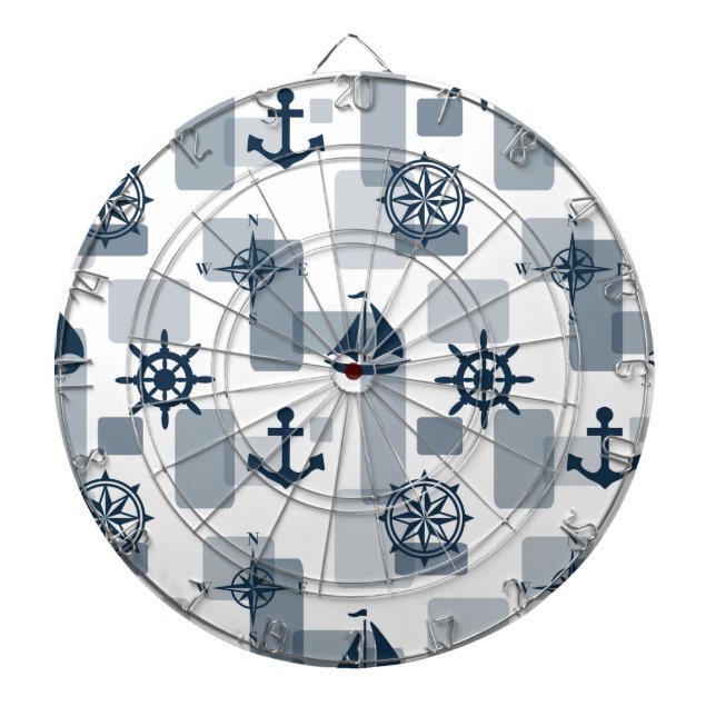 Nautical pattern dartboard (Front)