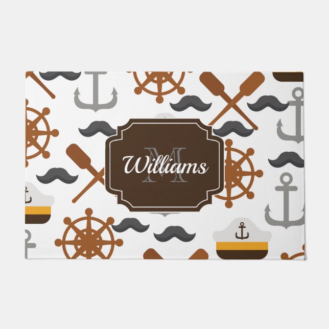 Nautical Pattern Doormat (Front)