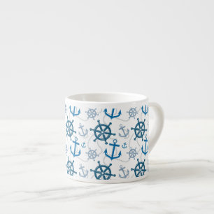 Nautical pattern espresso cup
