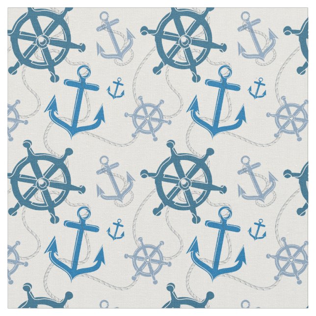 Nautical pattern fabric (Close Up)