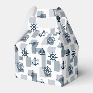 Nautical pattern favor box