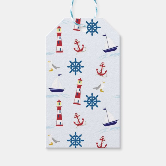 Nautical Pattern Gift Tags (Front)