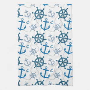 Nautical pattern kitchen towel