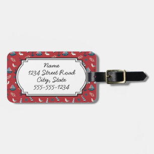 Nautical Pattern Luggage Tag