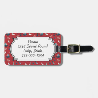Nautical Pattern Luggage Tag