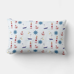 Nautical Pattern Lumbar Pillow
