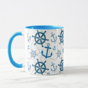 Nautical pattern mug