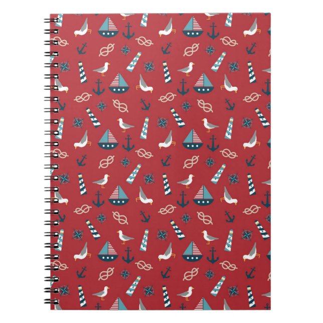 Nautical Pattern Notebook (Front)
