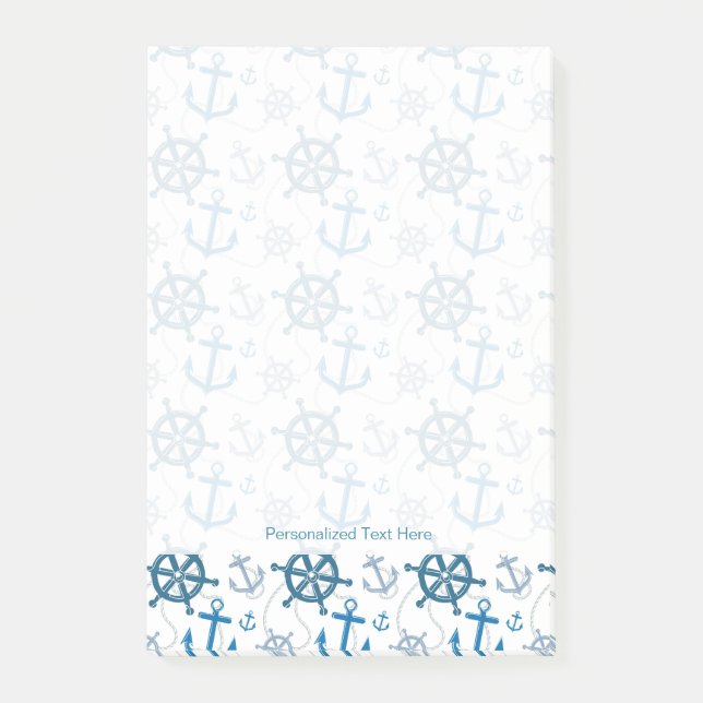 Nautical pattern post-it notes (Front)