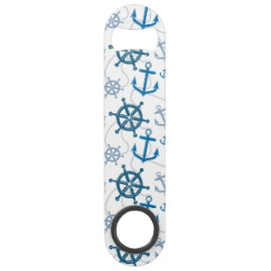 Nautical pattern speed bottle opener