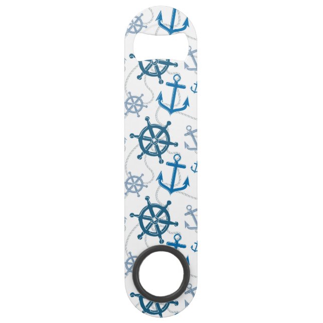 Nautical pattern speed bottle opener (Front)