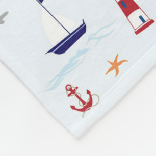 Nautical Pattern Throw Blanket