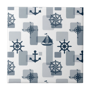Nautical pattern tile