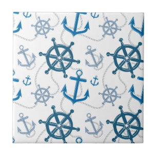 Nautical pattern tile